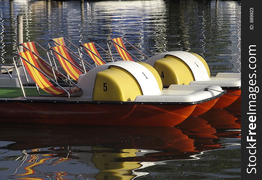 Boats for holydaymaker on the Chiemsea, Germany