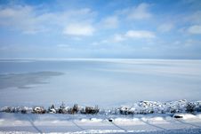 Frozen Lake Stock Photo