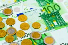 Euro Coins And Banknotes Royalty Free Stock Images