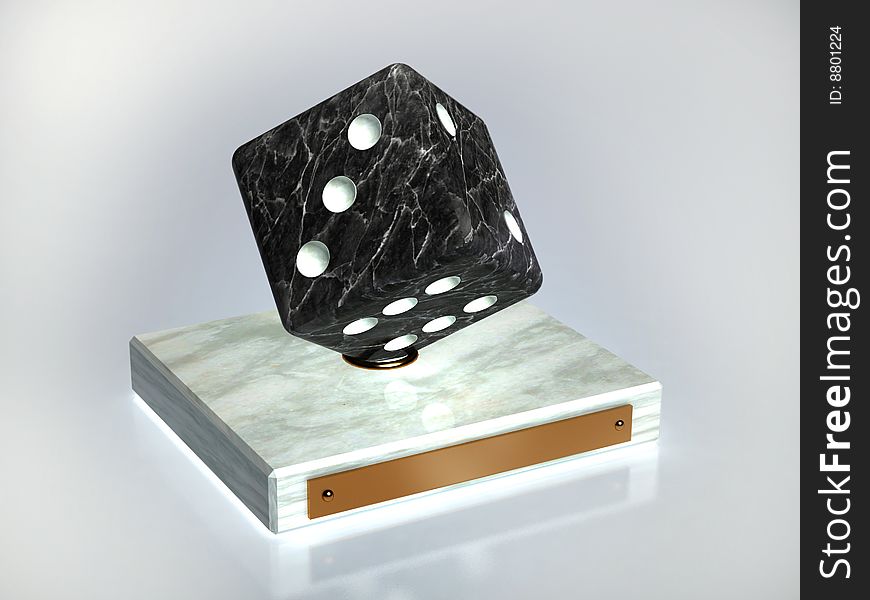 The award a 3d bone from marble. The award a 3d bone from marble