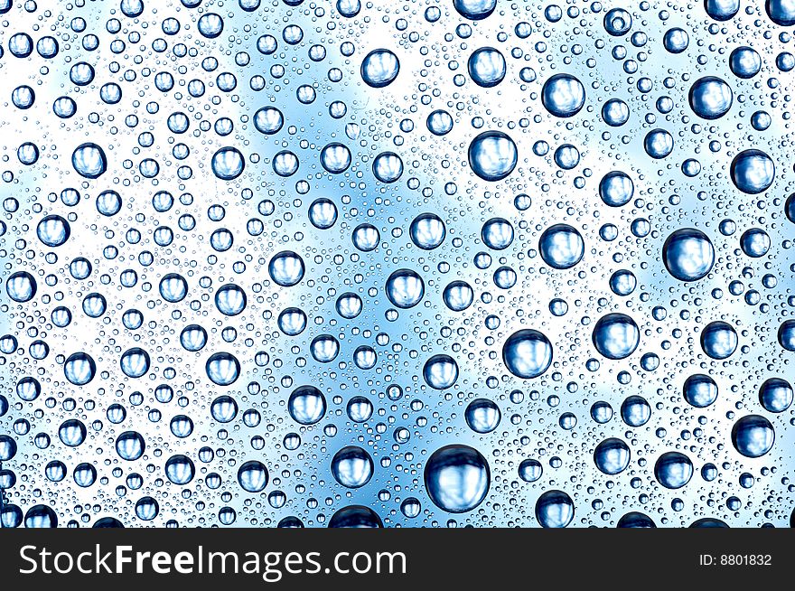 Water drops on glass background. Water drops on glass background