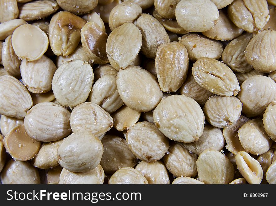 Salted nuts, food and nutrition