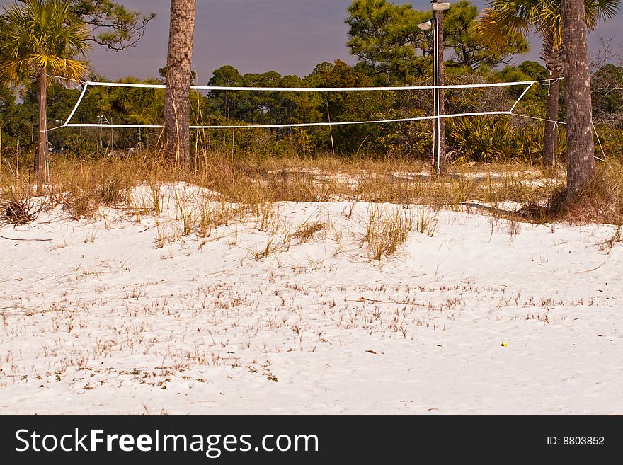Old Volleyball Net on Beach
