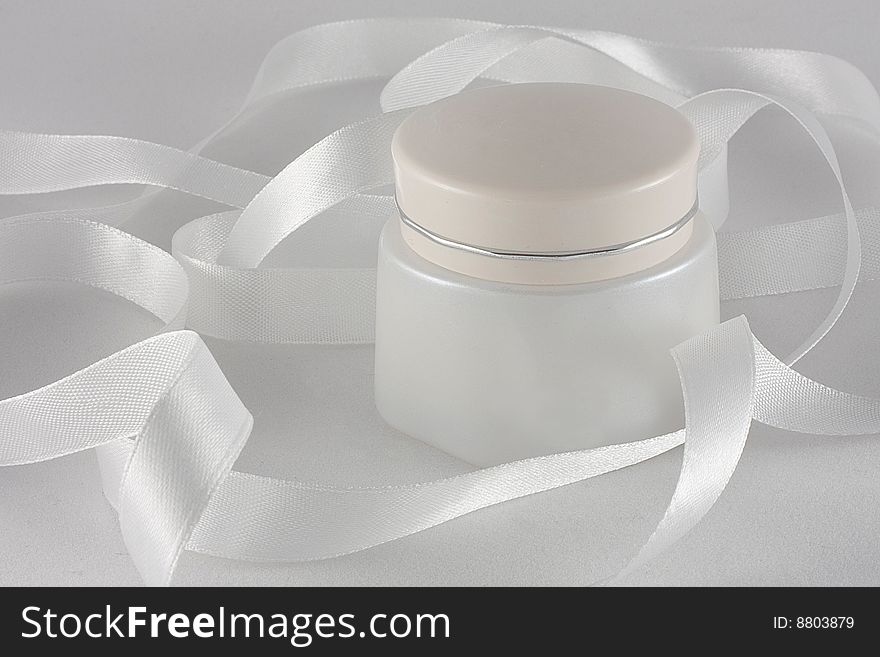 Jar and ribbon