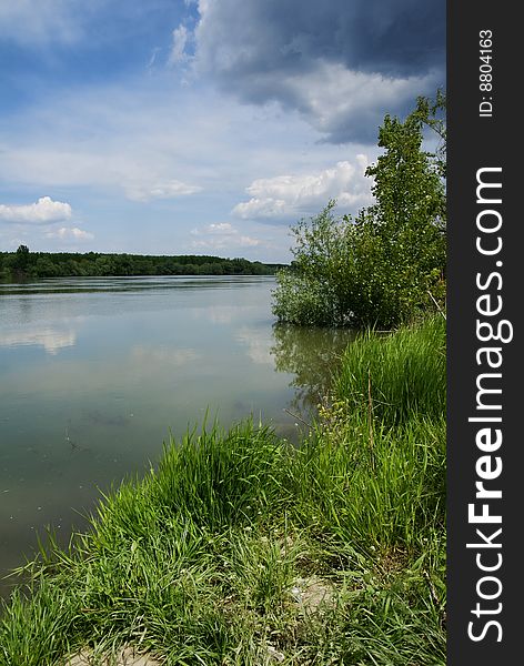 The river Danube during spring time