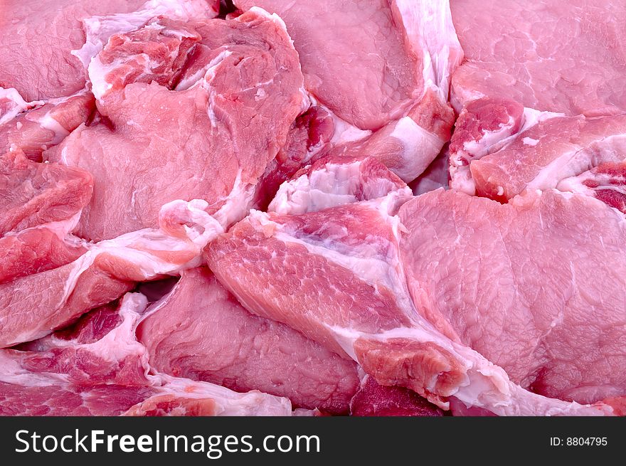 Fresh pork steaks as grilled meat