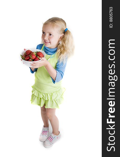 Little Girl With Strawberries