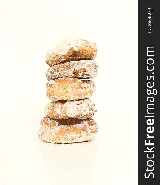 Glazed donuts isolated on white background