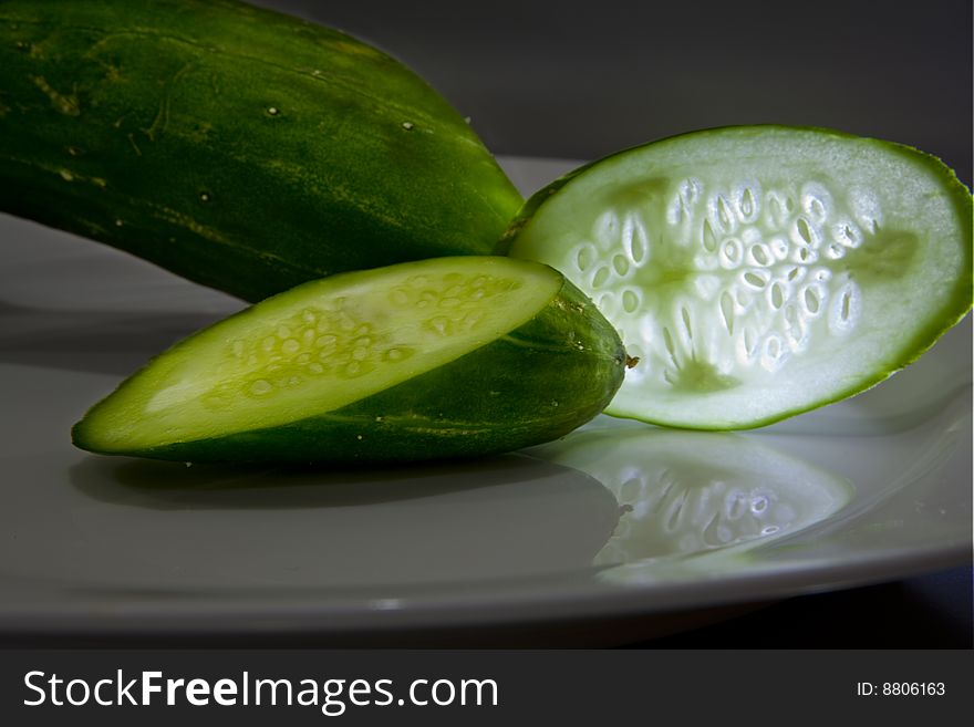 Backlit Cucumber slice