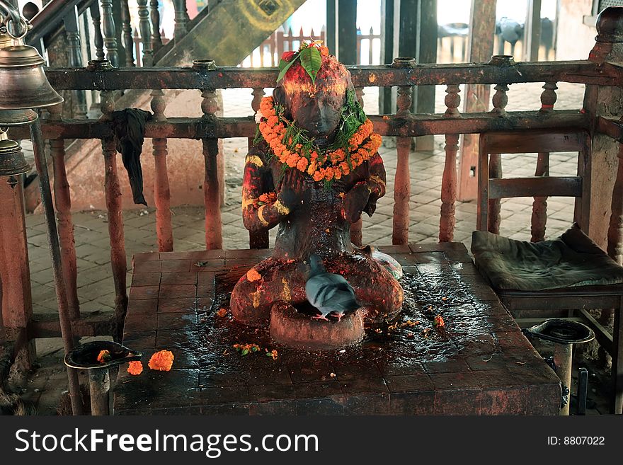 Kathmandu temple on the stone sculpture(nepal). Kathmandu temple on the stone sculpture(nepal).