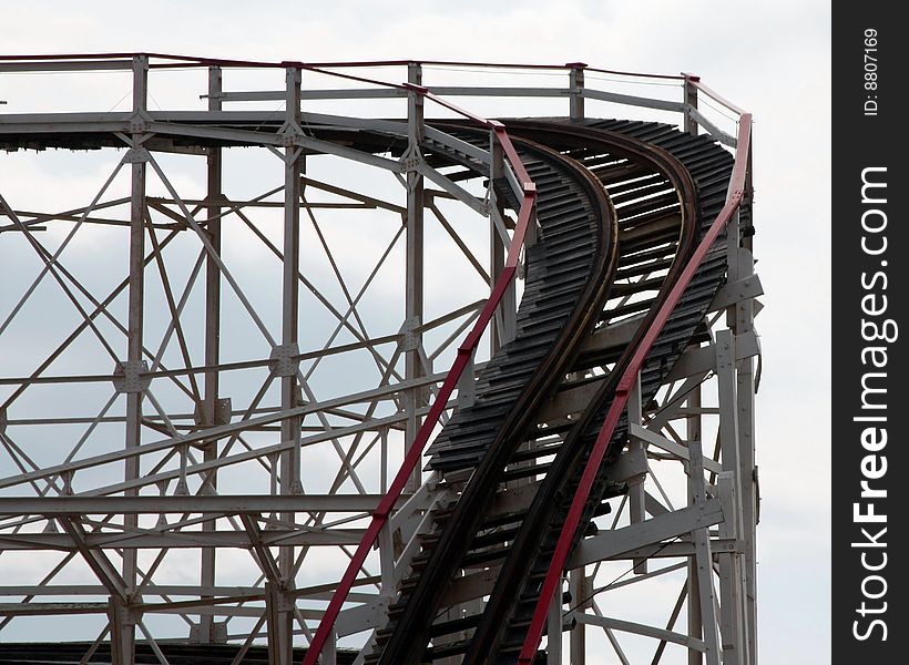 Wooden Roller Coaster at Coney Island, New York