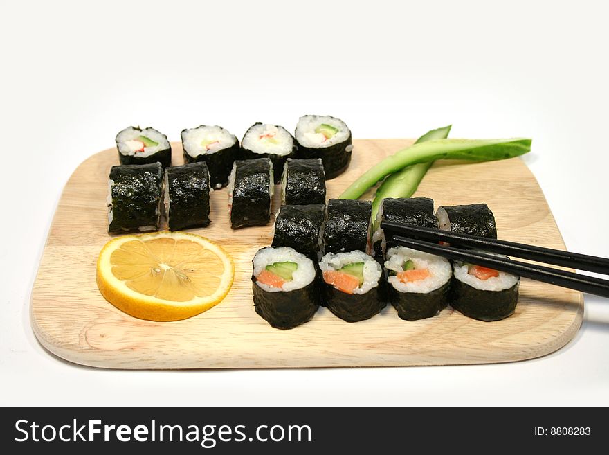 Japanese Sushi on the tray