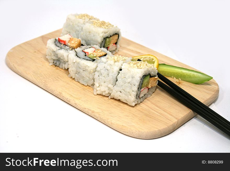 Japanese Sushi on the tray