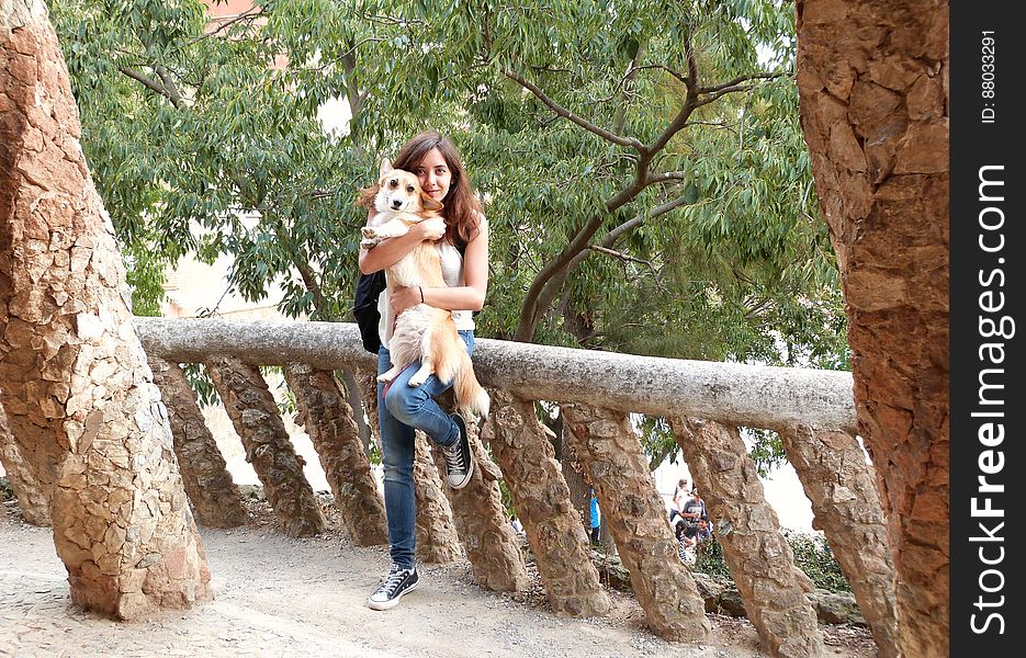 Visited Parque Guëll in Barcelona with a friend visiting from France and my dog Sun.