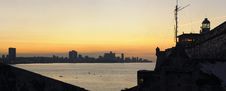 Havana Skyline At Sunset Stock Images
