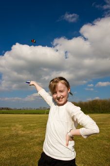 Pose With Kite Royalty Free Stock Images