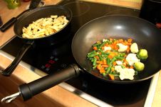 Vegetables In Wok Pan Stock Image Vegetables In Wok Pan Stock Image