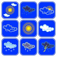 Vector Weather Icons. Stock Images Vector Weather Icons. Stock Images