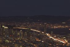 San Francisco Skyline At Dusk. Royalty Free Stock Images
