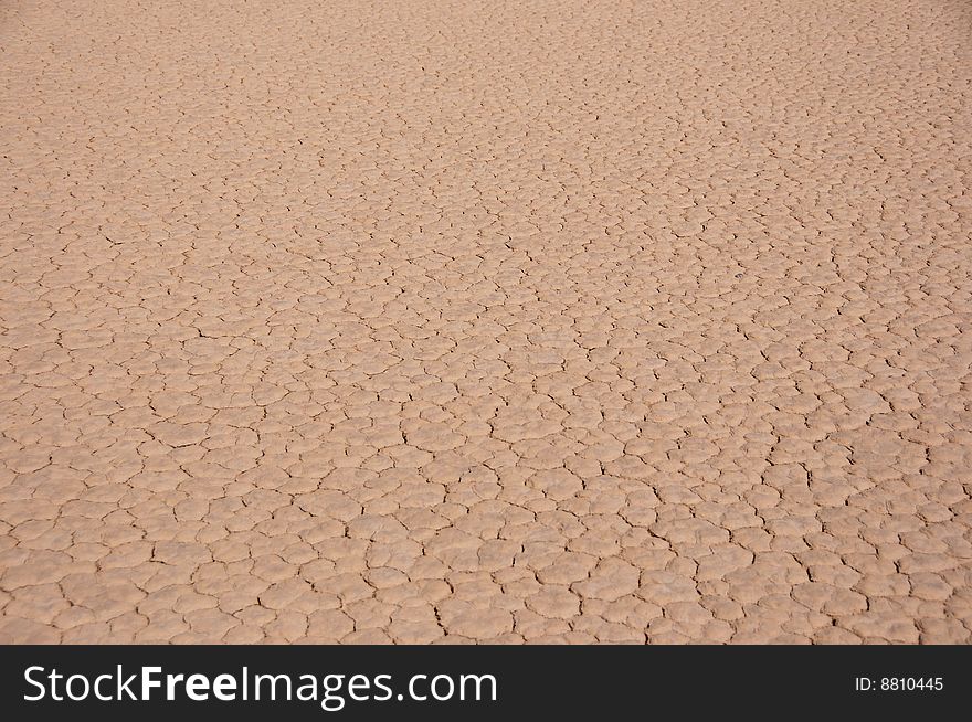 Cracked desert ground in death valley in california