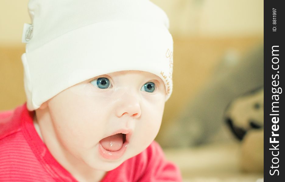 Beautiful baby close-up portrait. Beautiful baby close-up portrait