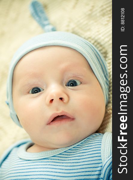 Beautiful baby close-up portrait. Beautiful baby close-up portrait