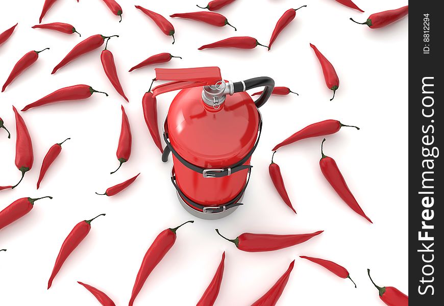 Fire Extinguisher With Pepprs