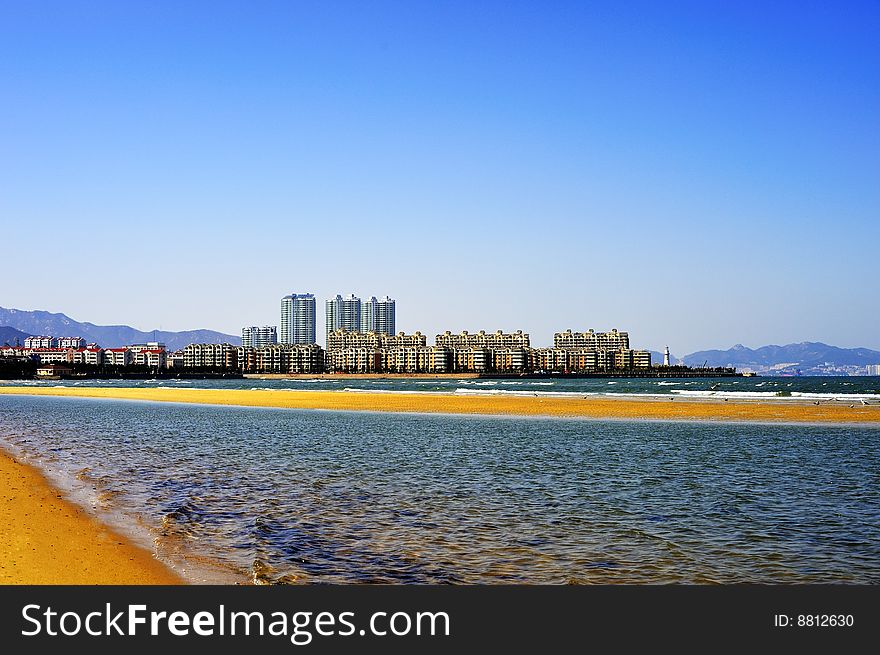 Weihai China, in seashore newly built massive very modern residential district in recent years. Weihai China, in seashore newly built massive very modern residential district in recent years