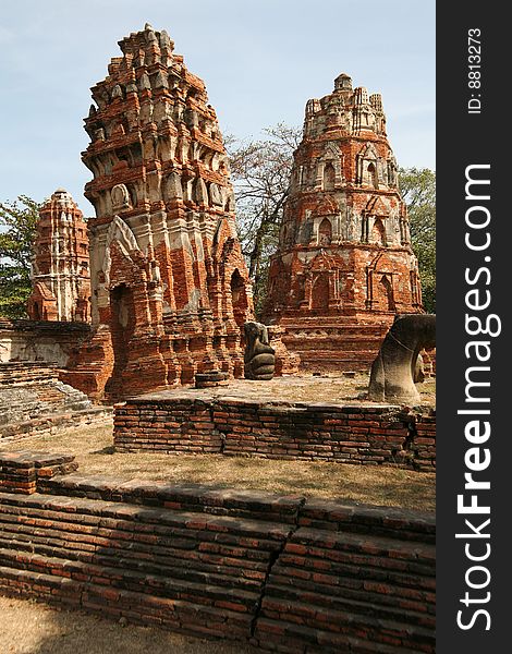 Ruins of Ayutthaya - old capital of Thailand