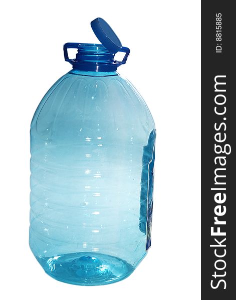 Empty plastic bottle isolated over white