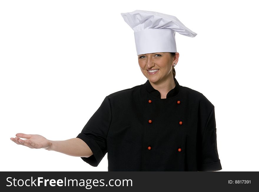 Girl in the cook clothes
