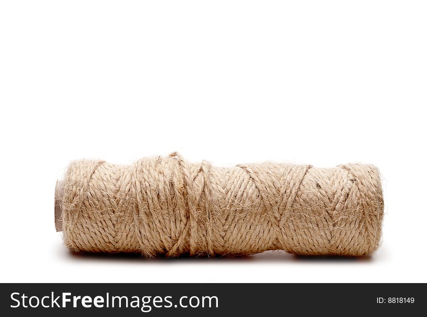 Horizontal Close Up Of A Spool Of Twine