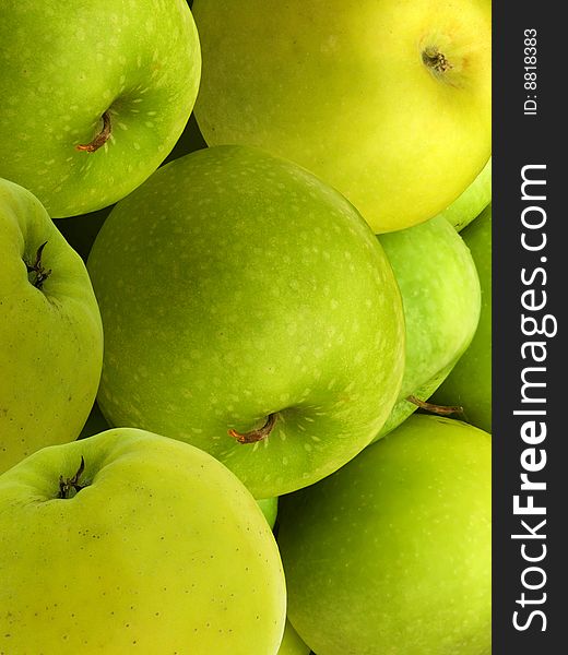 Abstract background from green apples. Abstract background from green apples