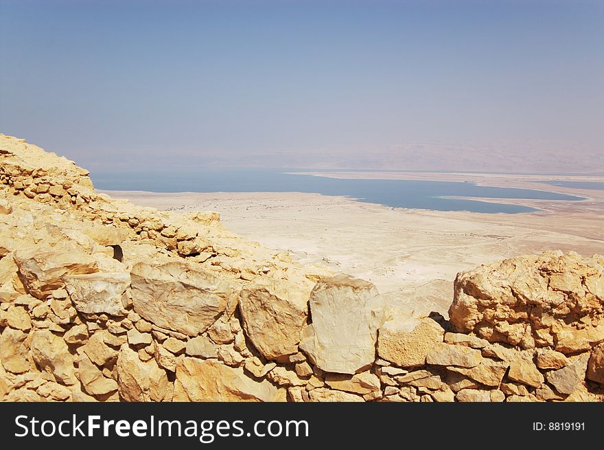 Dead Sea And Masada Ruins