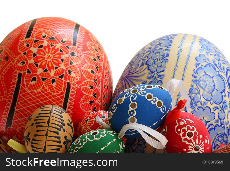 Beautiful Easter egg isolated on the white background