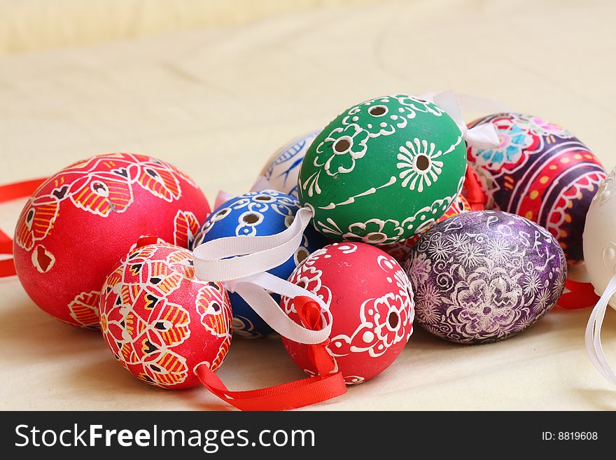 Beautiful detail of Easter eggs