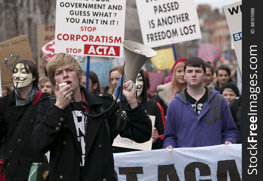 ACTA Protest on the streets of Dublin