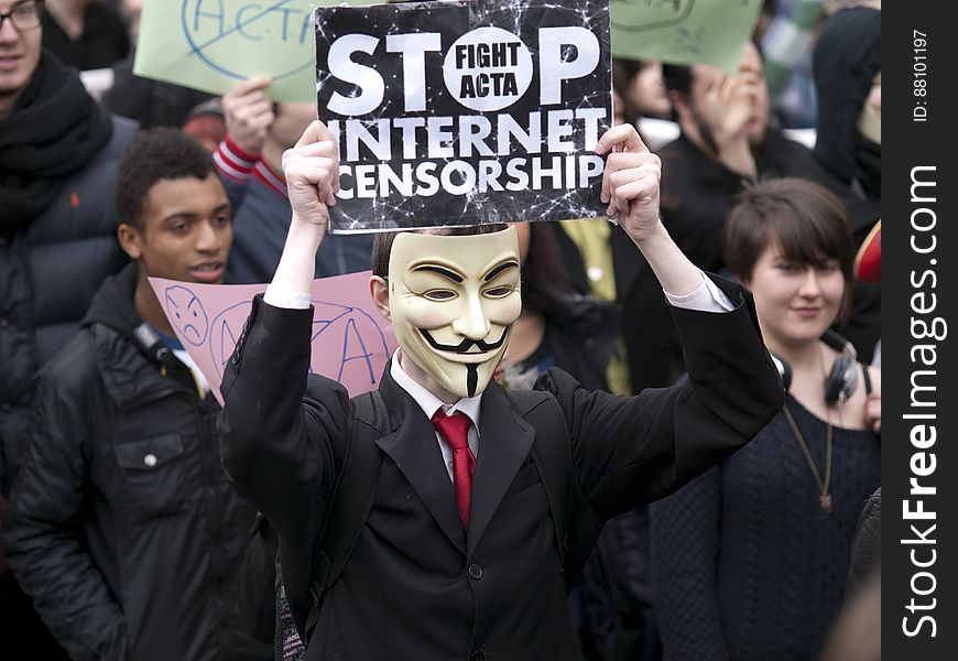 ACTA Protest On The Streets Of Dublin