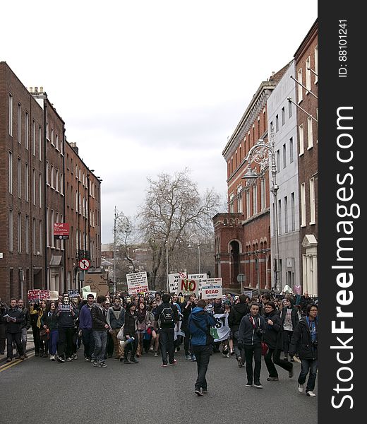 ACTA Protest On The Streets Of Dublin