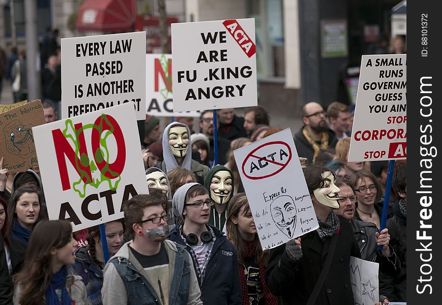 ACTA Protest on the streets of Dublin