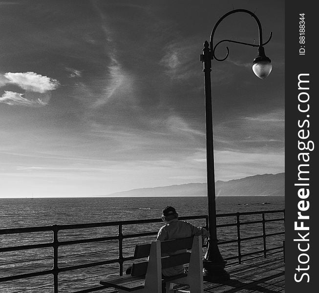 Gazing North From Santa Monica Pier CA