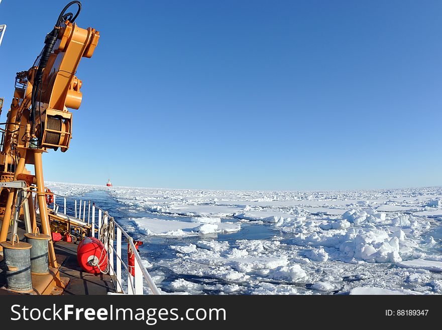 ARCTIC OCEAN - Coast Guard Cutter Healy breaks ice ahead of the Canadian Coast Guard Ship Louis S. St-Laurent Sep. 1, 2009. The two ships are taking part in a multi-year, multi-agency Arctic survey that will help define the North American continental shelf. Photo Credit: Patrick Kelley, U.S. Coast Guard. ARCTIC OCEAN - Coast Guard Cutter Healy breaks ice ahead of the Canadian Coast Guard Ship Louis S. St-Laurent Sep. 1, 2009. The two ships are taking part in a multi-year, multi-agency Arctic survey that will help define the North American continental shelf. Photo Credit: Patrick Kelley, U.S. Coast Guard