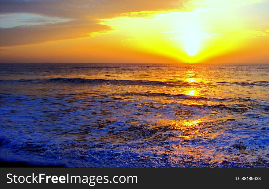Newgale Beach, Sunset