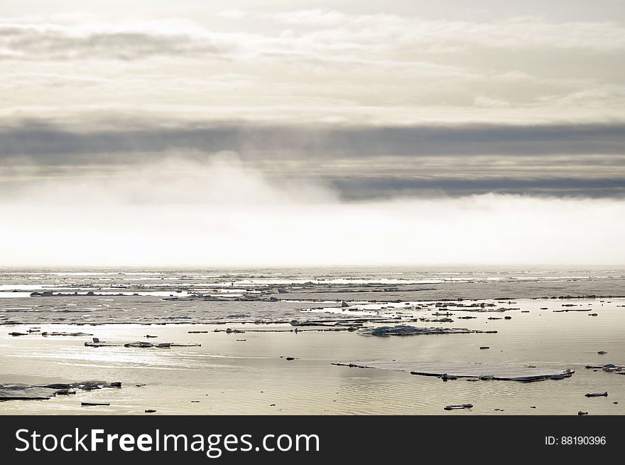 Fog settles over the Arctic Ocean Aug. 19, 2009. Photo Credit: Patrick Kelley, U.S. Coast Guard