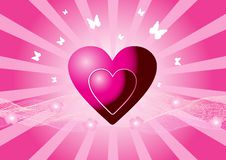 Pink Vector Hearts Stock Image
