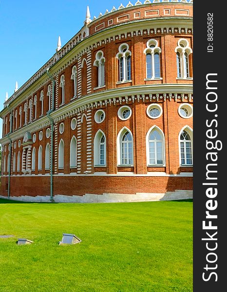 The part of palace in Tsaritsino, Moscow, Russia. The part of palace in Tsaritsino, Moscow, Russia