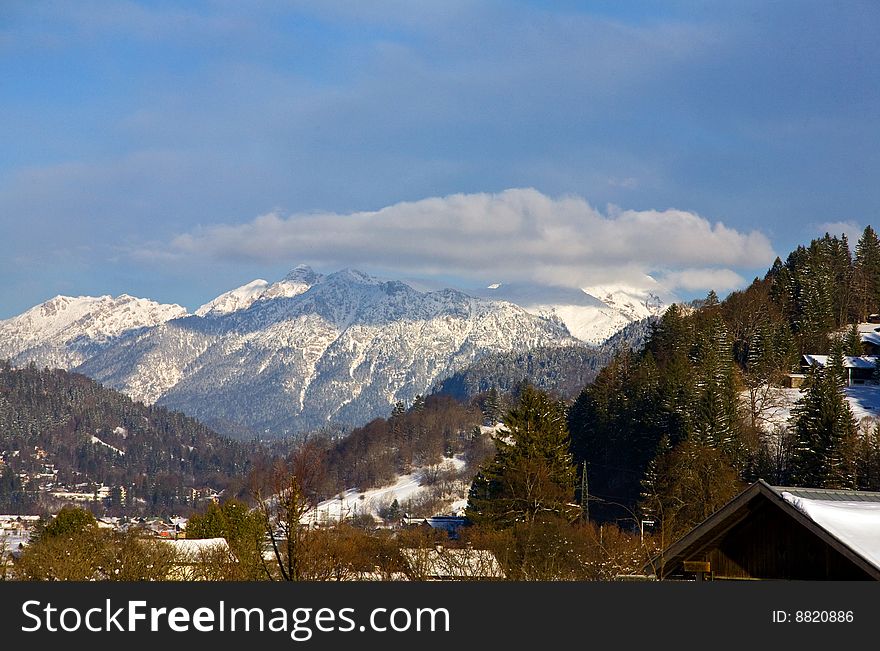 Clouds over alps