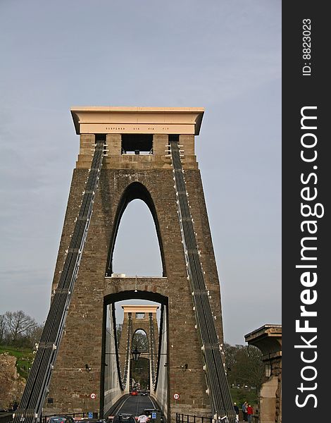 Clifton suspension bridge over Avon gorge, Bristol