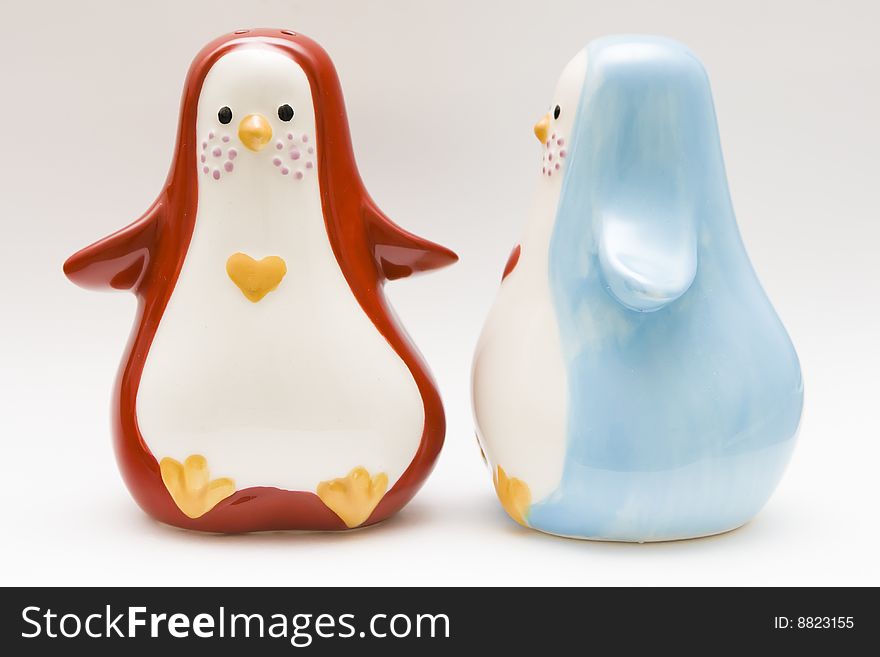 Two pinguins on the white background. Two pinguins on the white background.