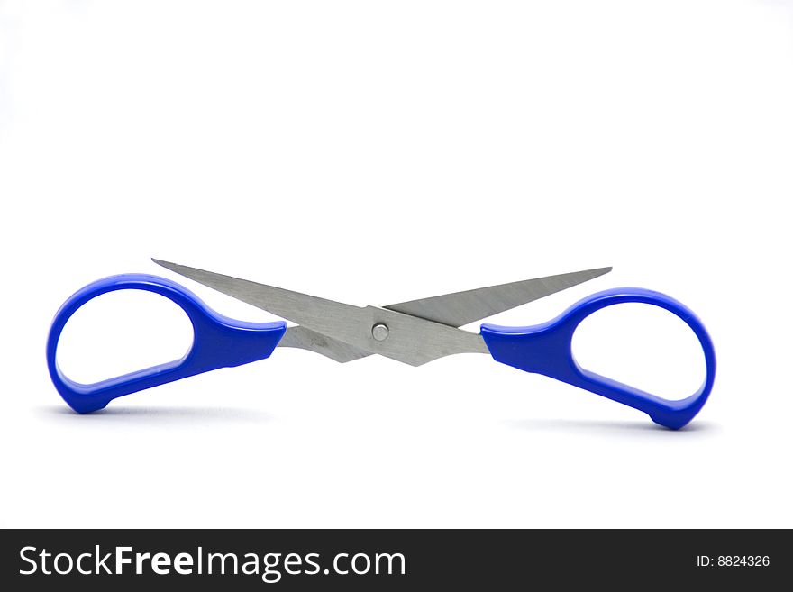 Open scissor with white background. Open scissor with white background